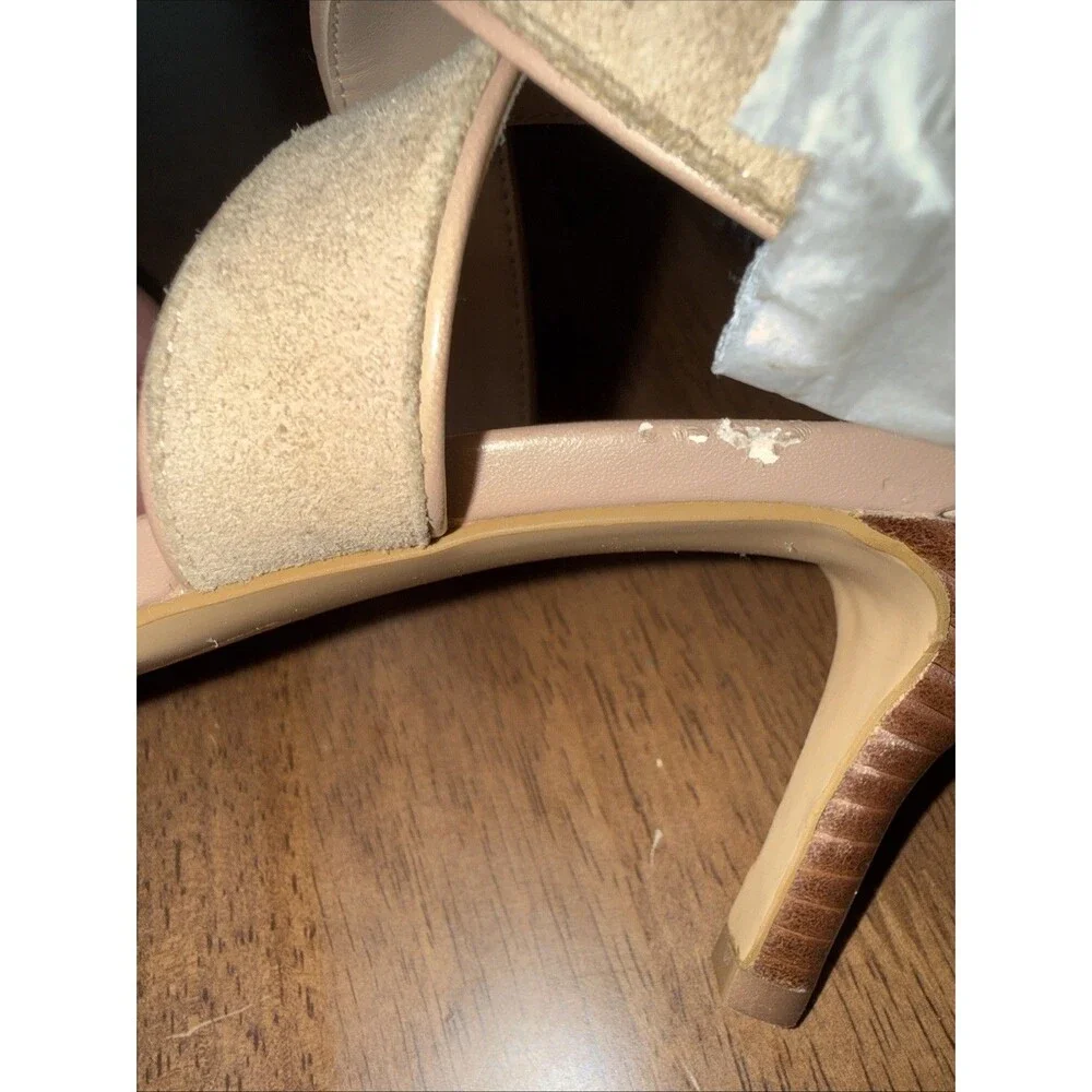SOLE SOCIETY Tamra Adobe Kid Suede Heels Women’s Size 10 | Gold Buckle | 3” Heel